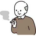 A Man Who Smokes Senior SVG Icon